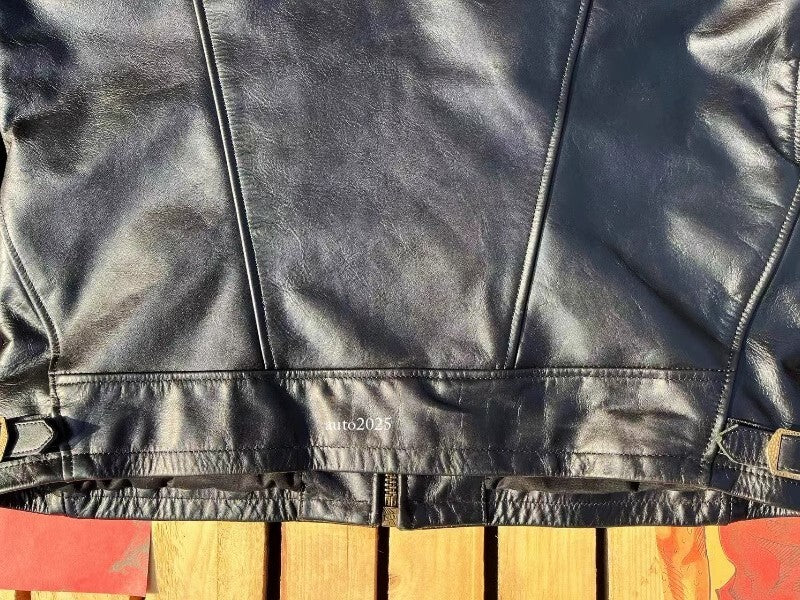 Heavy Teacore Horsehide Classic Short Slim Fit Mendoza Genuine Leather Jacket 11
