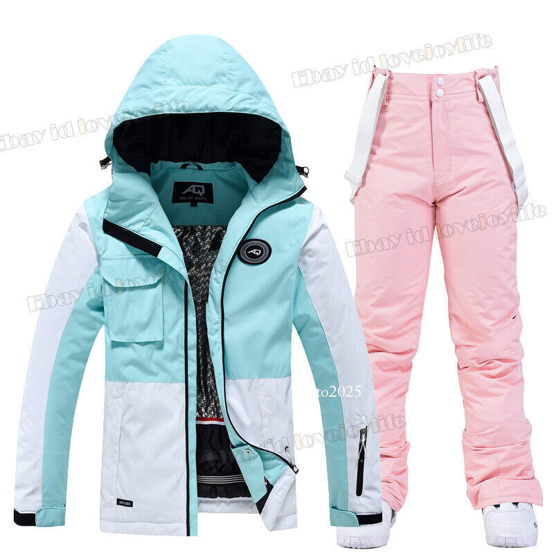 Winter Women's Ski Suits Jacket Waterproof Coat Snow Pants Snowboard Snowsuits 10