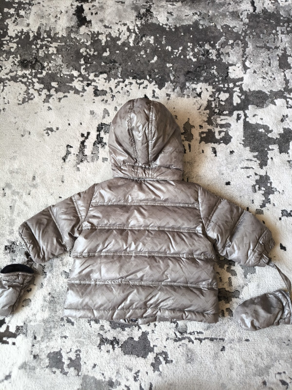Kids ARMANI BABY Down Jacket + Puffer Pants + Gloves Size 9 Month (68 cm ) 13