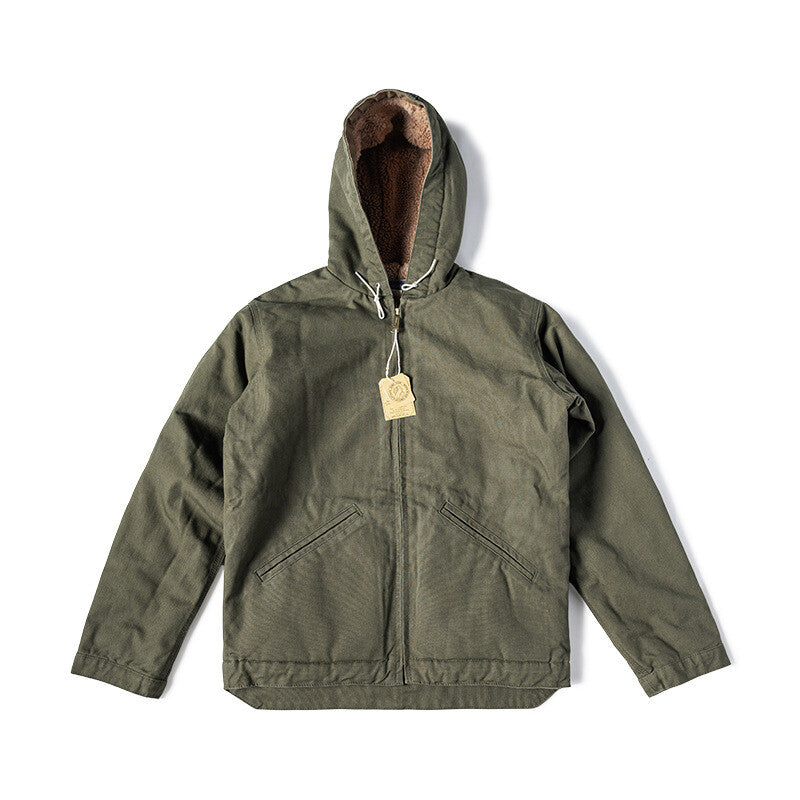 Men's Flight Jacket Outdoor Active Jacket Cold Winter Fleece Hooded Casual Coats 25