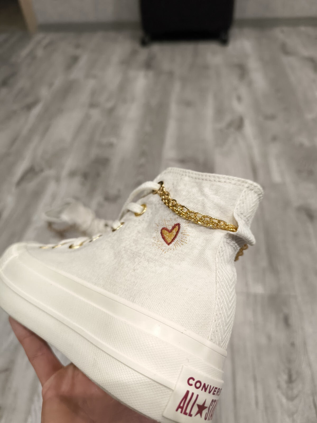 Converse Mid White Sneakers Size 35 UK3 US 5 2