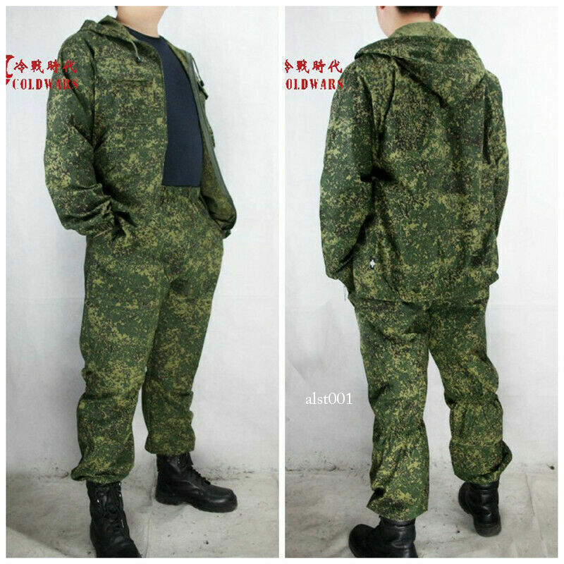 Army Camouflage Combat Uniform 2pc CS Cosplay Suit Coat Pants Set Jacket Trouser 2