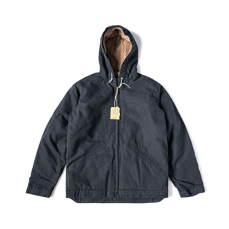 Men's Flight Jacket Outdoor Active Jacket Cold Winter Fleece Hooded Casual Coats 37
