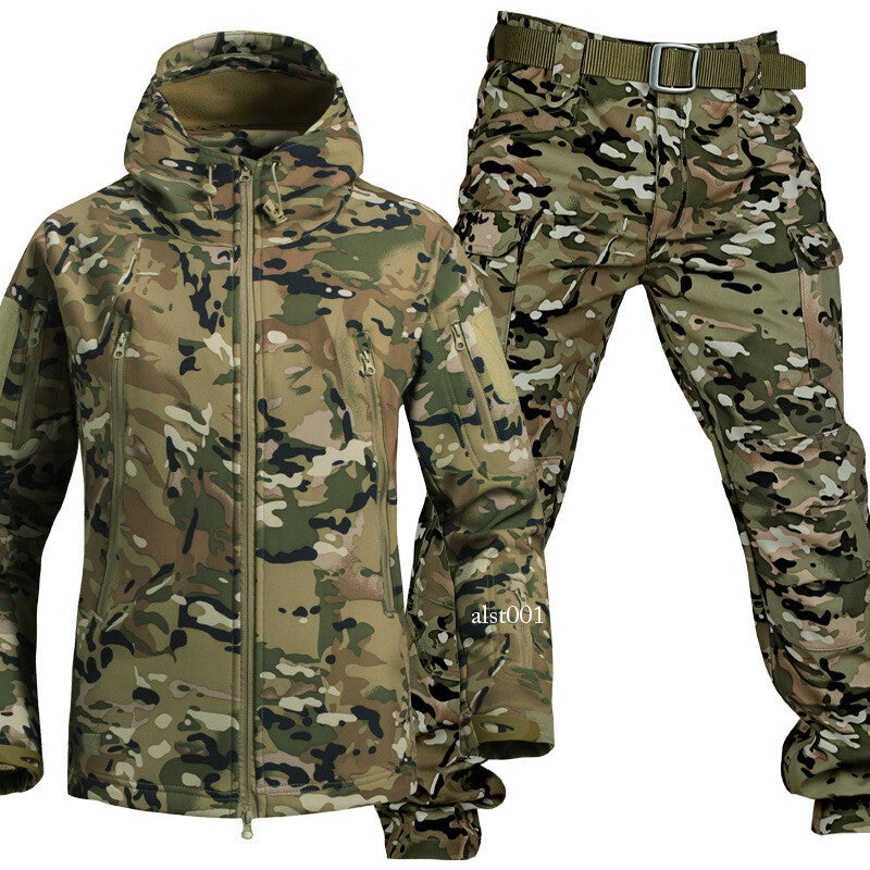 Army Camouflage Combat Uniform 2pc CS Cosplay Suit Coat Pants Set Jacket Trouser 27