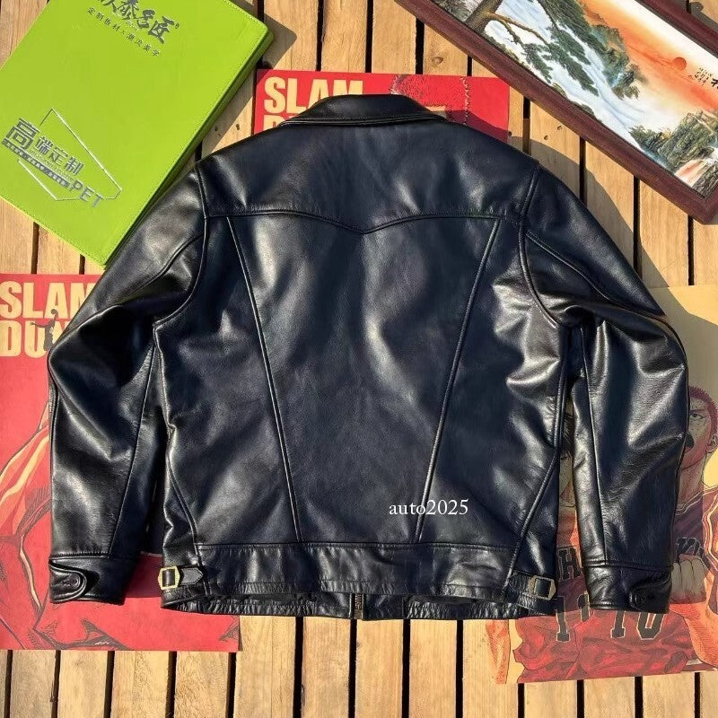 Heavy Teacore Horsehide Classic Short Slim Fit Mendoza Genuine Leather Jacket 6
