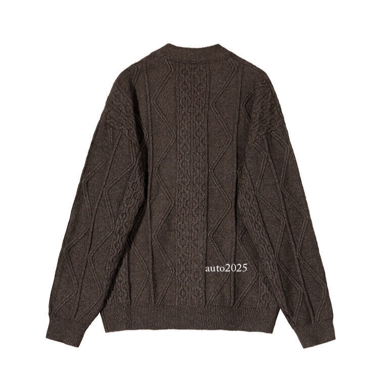 Retro Style V Neck Mens Loose Fit Knitwear Cardigan Sweater Coat Spring Outwears 7