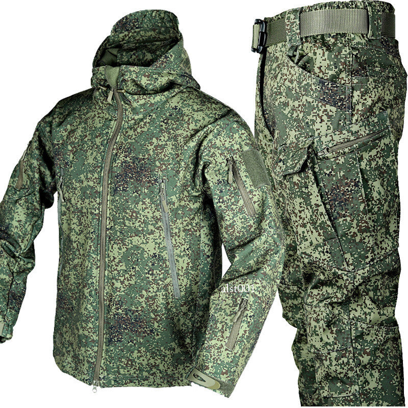 Army Camouflage Combat Uniform 2pc CS Cosplay Suit Coat Pants Set Jacket Trouser 11
