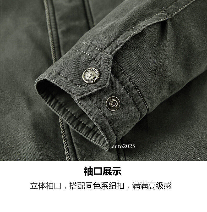 Motorcycle Men Parkas Jacket Camping Thick Heating Work Wear Casual Cotton Coats 3