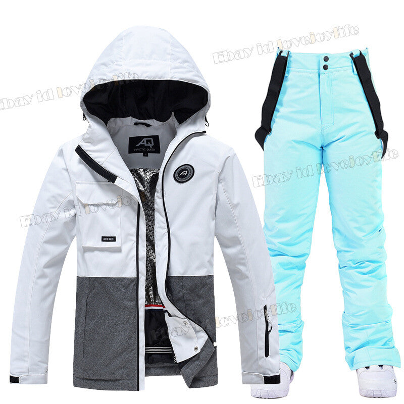 Winter Women's Ski Suits Jacket Waterproof Coat Snow Pants Snowboard Snowsuits 33