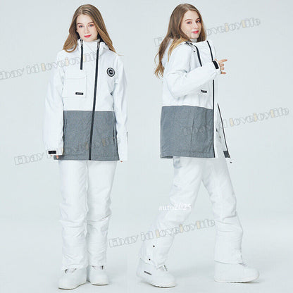 Winter Women's Ski Suits Jacket Waterproof Coat Snow Pants Snowboard Snowsuits 4