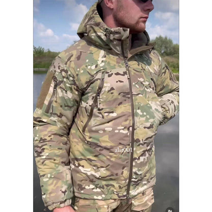 Army Camouflage Combat Uniform 2pc CS Cosplay Suit Coat Pants Set Jacket Trouser 16
