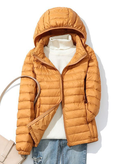 Women Winter Packable Ultralight Down Hooded Jacket Puffer Parka Coats Warm Sz 22