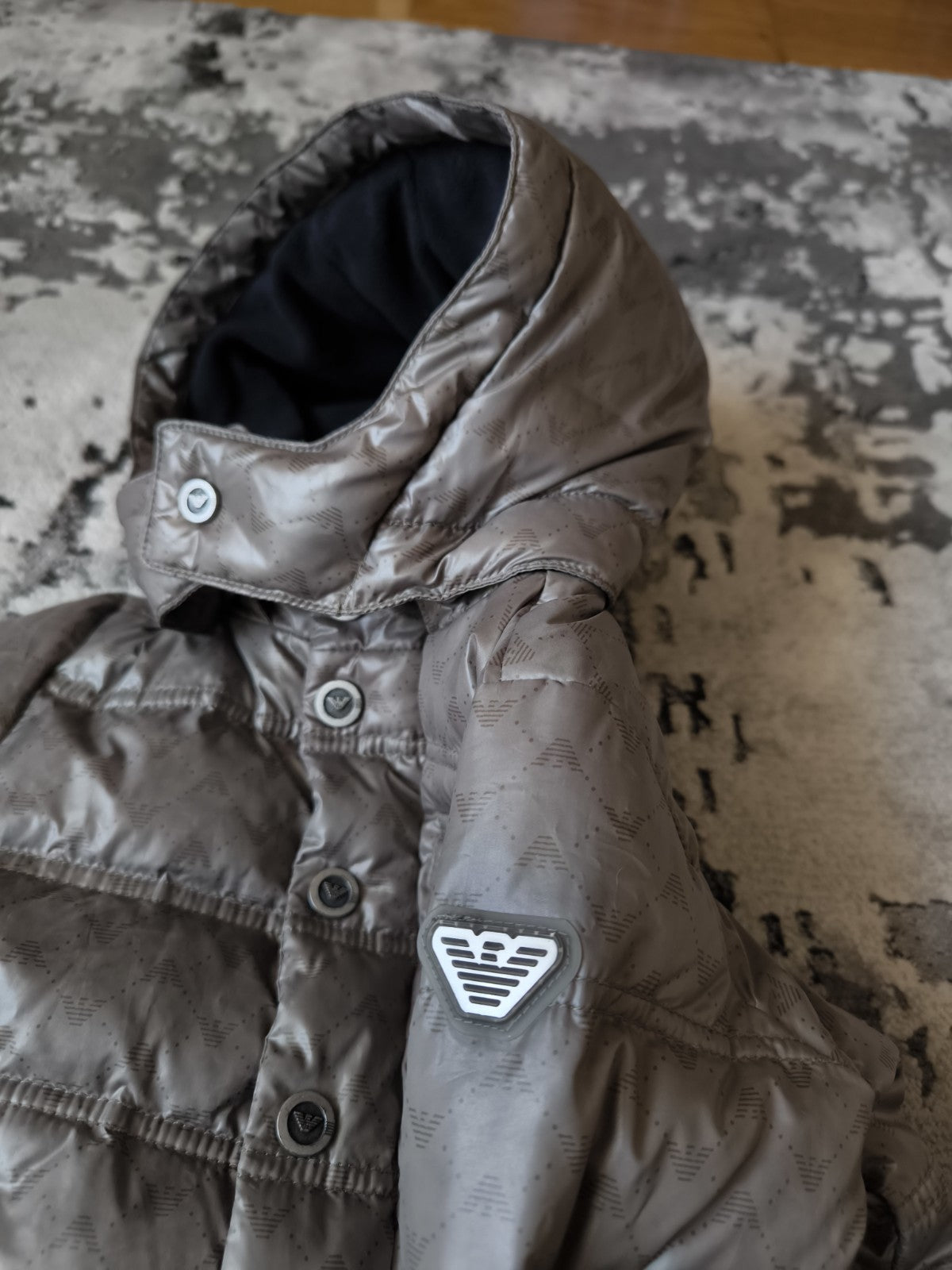 Kids ARMANI BABY Down Jacket + Puffer Pants + Gloves Size 9 Month (68 cm ) 7