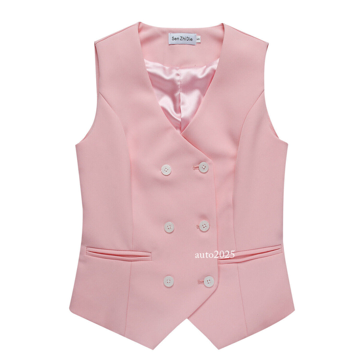 Classic Womens Suits Pants Business Jacket Blazer Double Breasted Vest 3PCS Coat 12