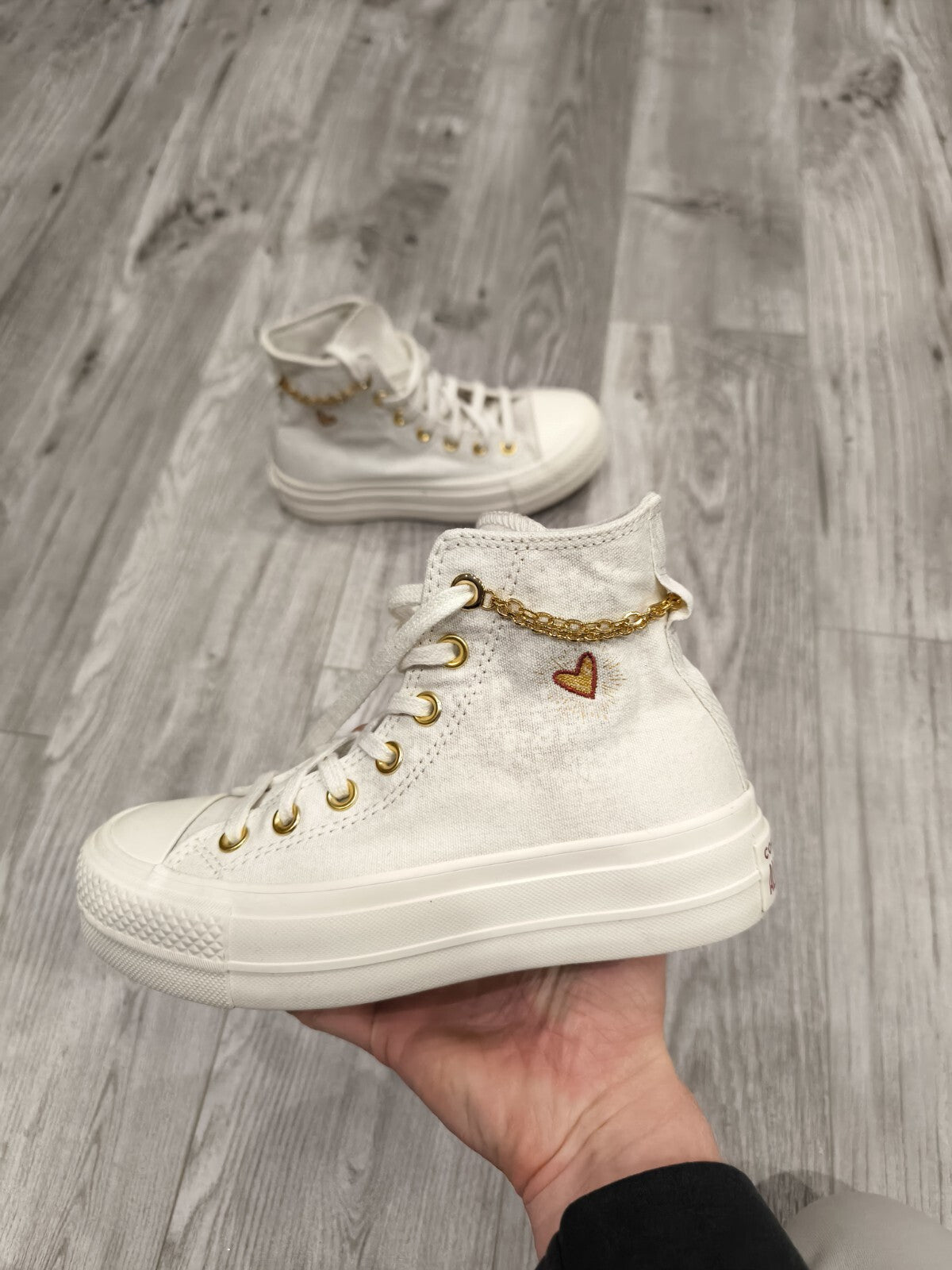 Converse Mid White Sneakers Size 35 UK3 US 5 1