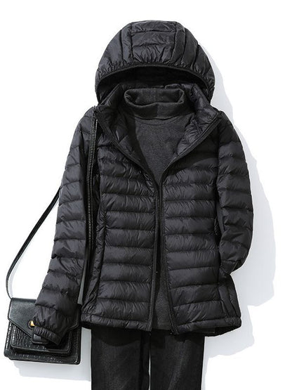 Women Winter Packable Ultralight Down Hooded Jacket Puffer Parka Coats Warm Sz 21