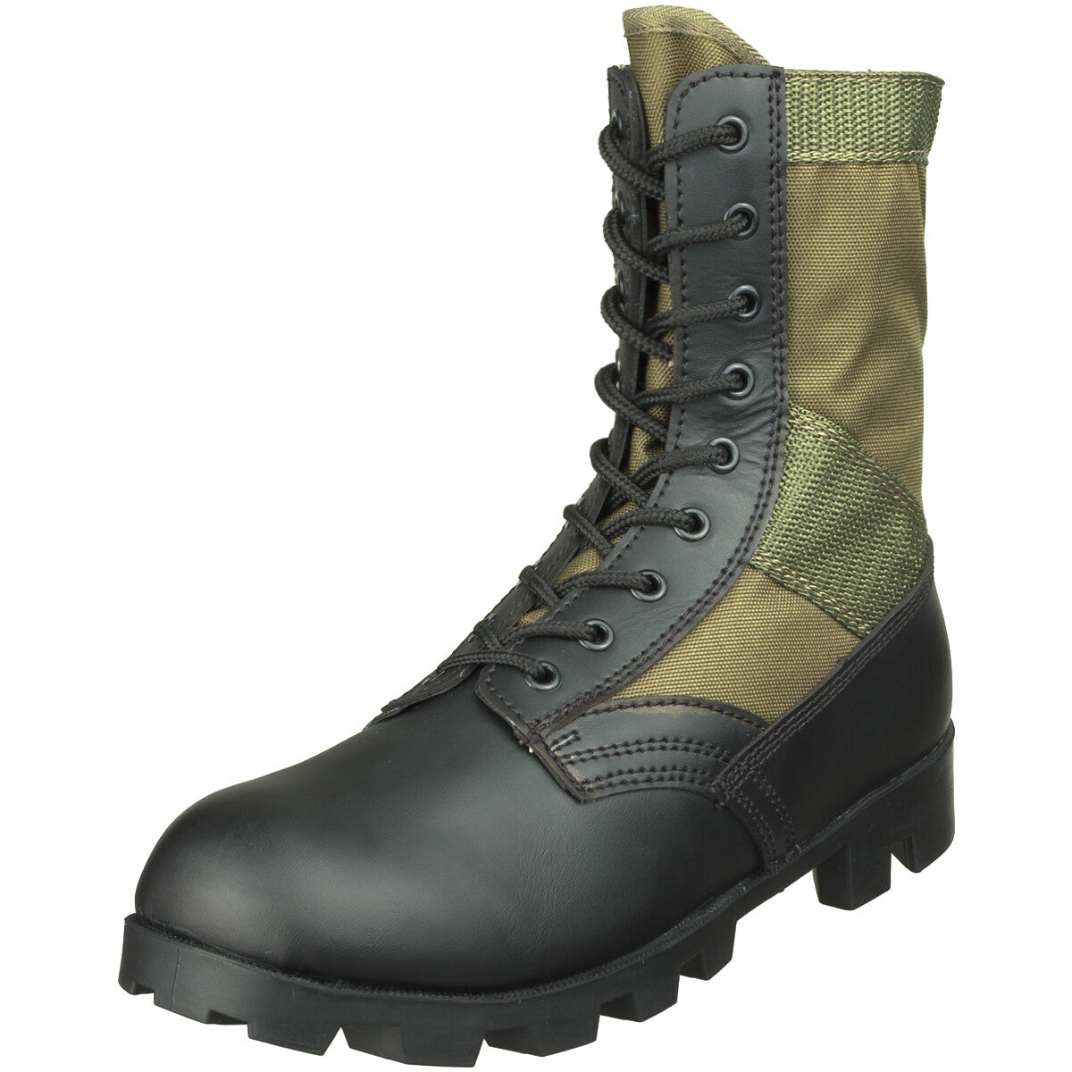 US Army Combat Vietnam Era Jungle Mens Boots Military Panama Sole Olive OD 5-13 1