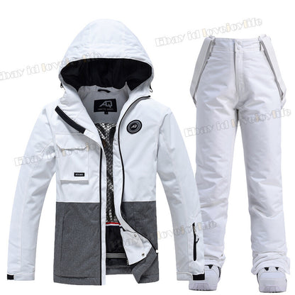 Winter Women's Ski Suits Jacket Waterproof Coat Snow Pants Snowboard Snowsuits 32