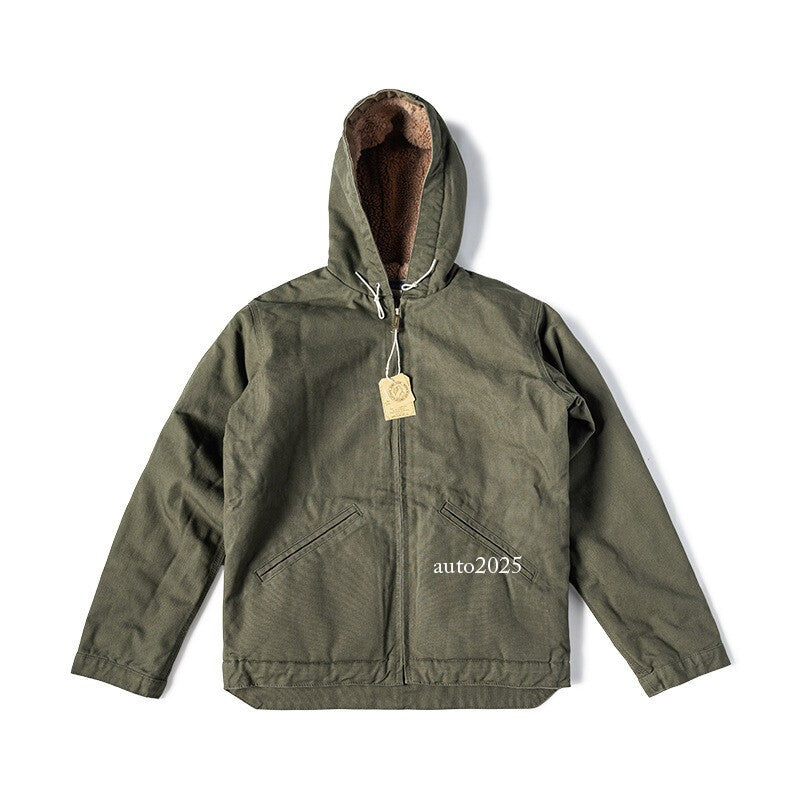 Men's Flight Jacket Outdoor Active Jacket Cold Winter Fleece Hooded Casual Coats 18
