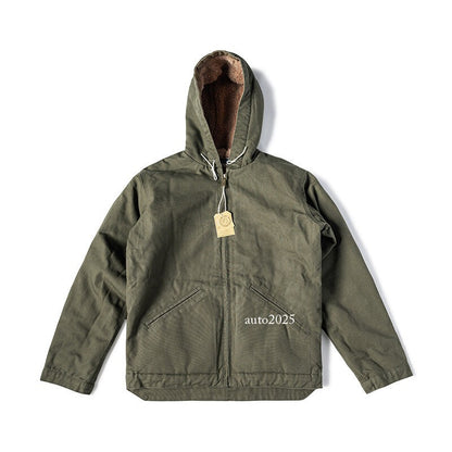 Men's Flight Jacket Outdoor Active Jacket Cold Winter Fleece Hooded Casual Coats 18