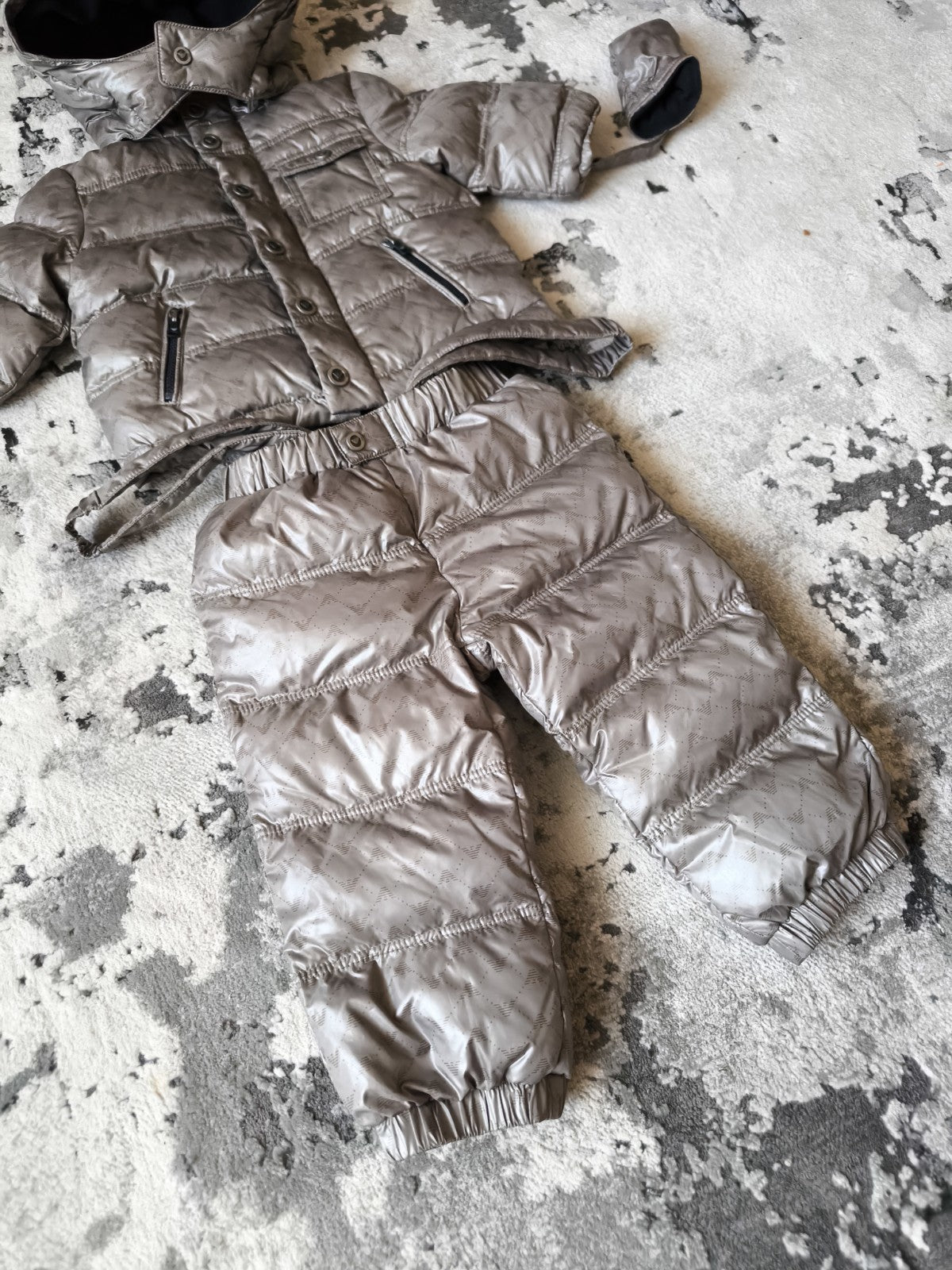 Kids ARMANI BABY Down Jacket + Puffer Pants + Gloves Size 9 Month (68 cm ) 3