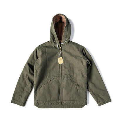 Men's Flight Jacket Outdoor Active Jacket Cold Winter Fleece Hooded Casual Coats 25