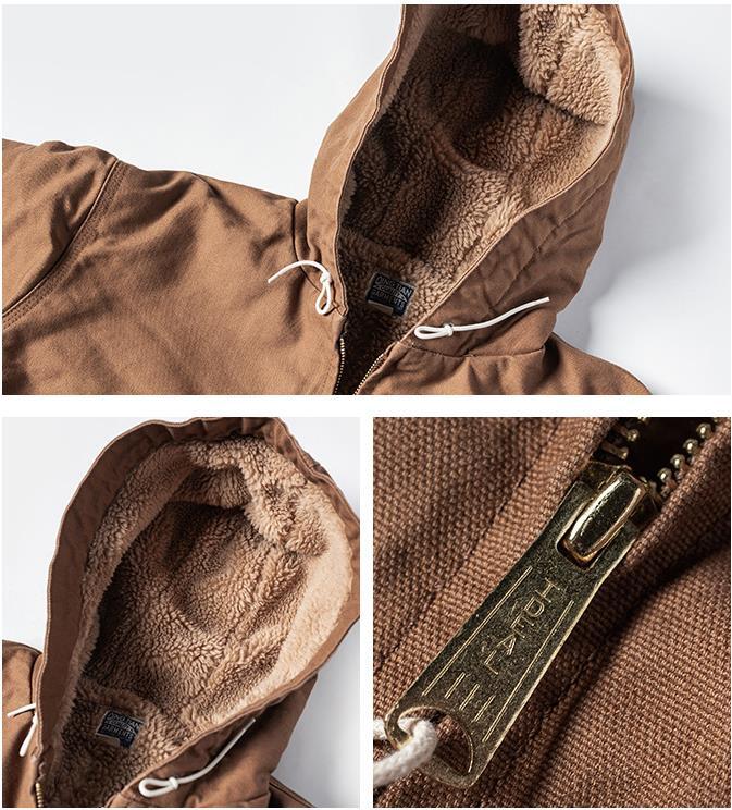 Men's Flight Jacket Outdoor Active Jacket Cold Winter Fleece Hooded Casual Coats 33