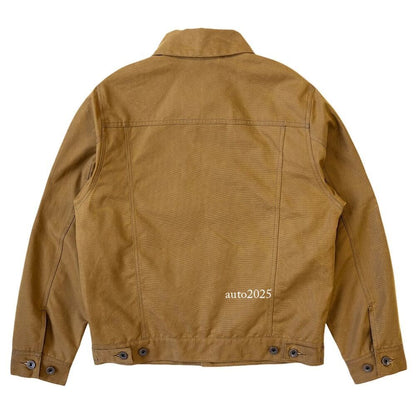 Red Tornado Short Lined Waxed Canvas Cruiser Jacket Rugged Yellowstone Outerwear 5