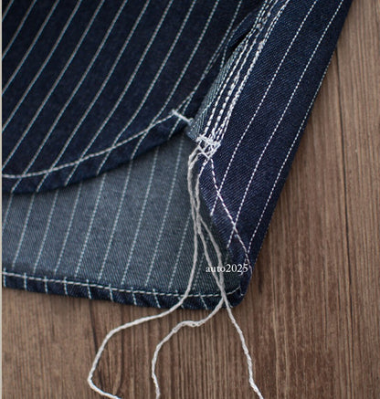 WESTERN SHIRTS Men's Work Shirt Denim Shirt Stripe Shirt Vintage Casual Coat 11