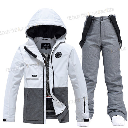 Winter Women's Ski Suits Jacket Waterproof Coat Snow Pants Snowboard Snowsuits 31