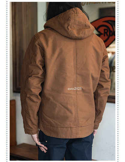 Men's Flight Jacket Outdoor Active Jacket Cold Winter Fleece Hooded Casual Coats 10