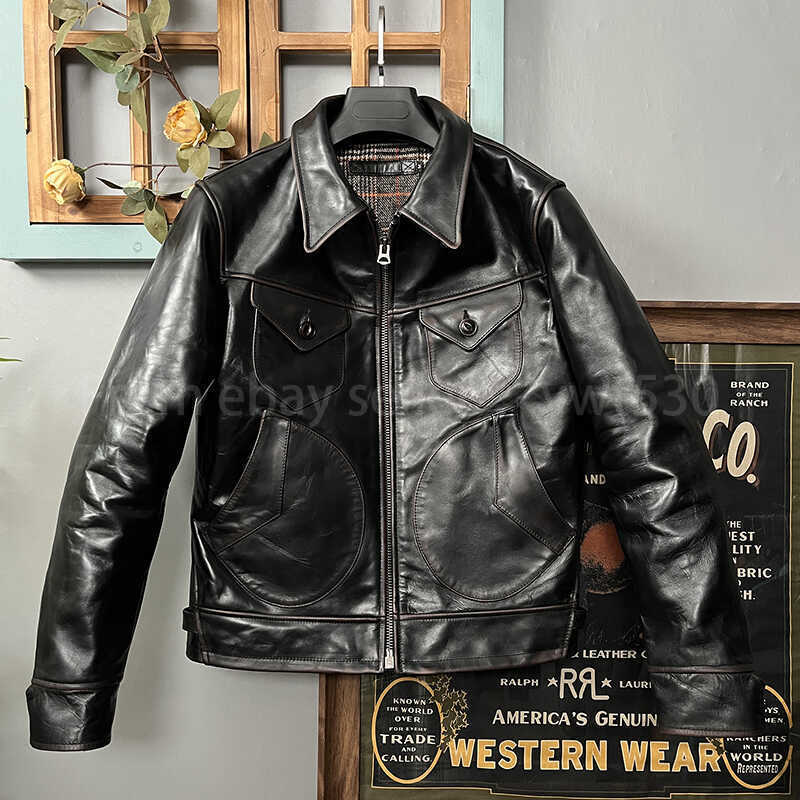 Heavy Teacore Horsehide Classic Short Slim Fit Mendoza Genuine Leather Jacket 21