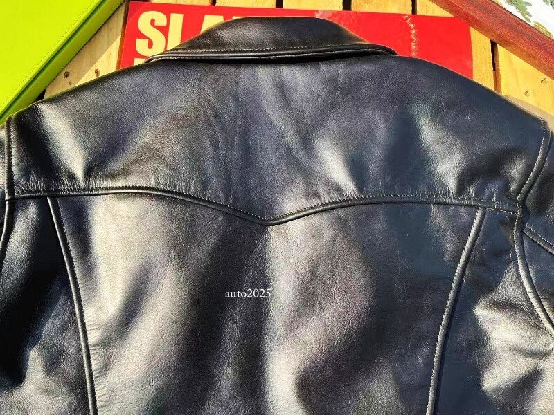 Heavy Teacore Horsehide Classic Short Slim Fit Mendoza Genuine Leather Jacket 12