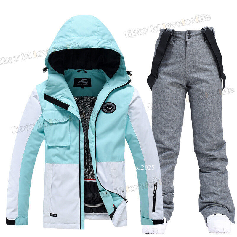 Winter Women's Ski Suits Jacket Waterproof Coat Snow Pants Snowboard Snowsuits 11