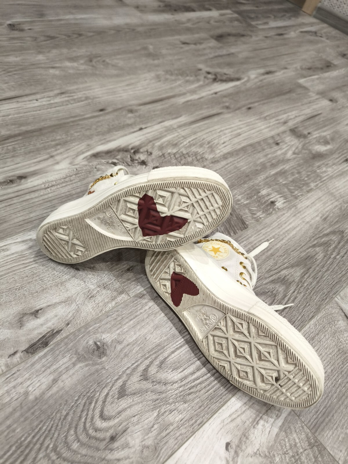 Converse Mid White Sneakers Size 35 UK3 US 5 6
