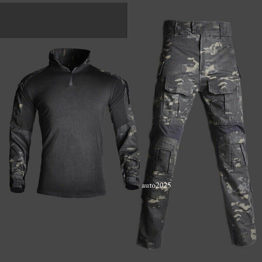Men Army Tactical Uniform Set Tops+Pants Military Camo Hunting Suit Combat Gift 1