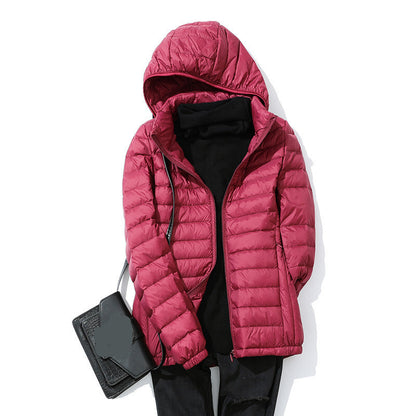 Women Winter Packable Ultralight Down Hooded Jacket Puffer Parka Coats Warm Sz 24