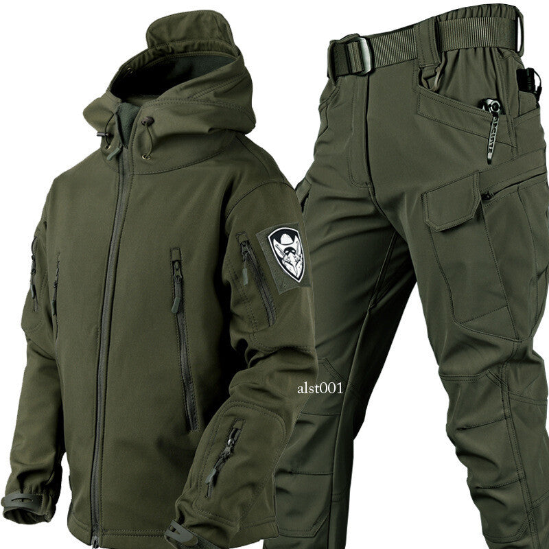 Army Camouflage Combat Uniform 2pc CS Cosplay Suit Coat Pants Set Jacket Trouser 10