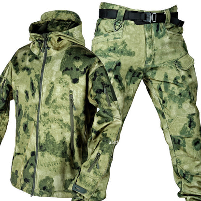 Army Camouflage Combat Uniform 2pc CS Cosplay Suit Coat Pants Set Jacket Trouser 5
