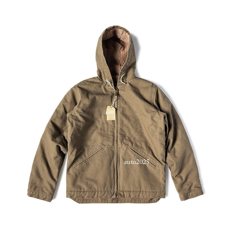 Men's Flight Jacket Outdoor Active Jacket Cold Winter Fleece Hooded Casual Coats 20
