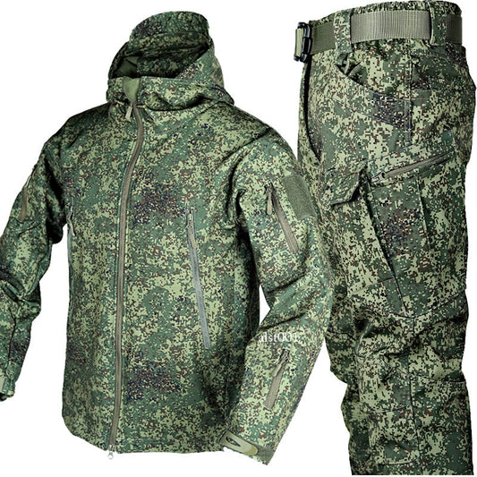 Army Camouflage Combat Uniform 2pc CS Cosplay Suit Coat Pants Set Jacket Trouser 1
