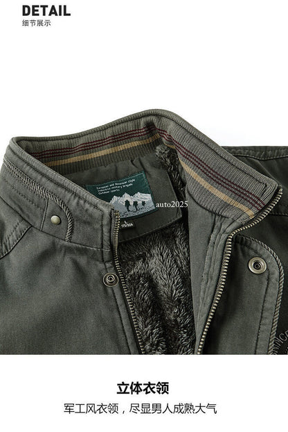Motorcycle Men Parkas Jacket Camping Thick Heating Work Wear Casual Cotton Coats 8