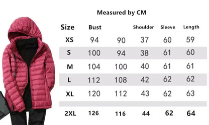 Women Winter Packable Ultralight Down Hooded Jacket Puffer Parka Coats Warm Sz 11