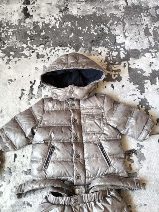 Kids ARMANI BABY Down Jacket + Puffer Pants + Gloves Size 9 Month (68 cm ) 2