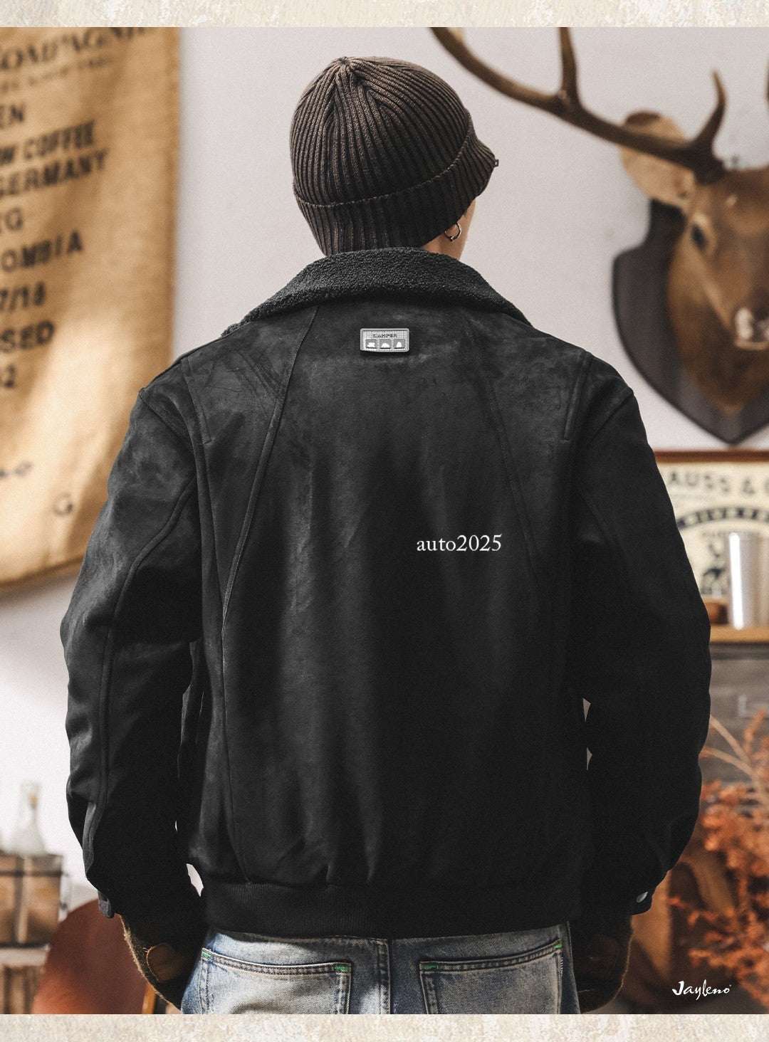 Retro Thicken Leather Cotton Coat Mens Winter Warm Cotton Jacket Suede Zip Coat 16