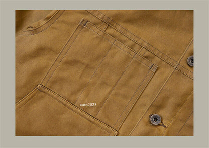 Red Tornado Short Lined Waxed Canvas Cruiser Jacket Rugged Yellowstone Outerwear 17