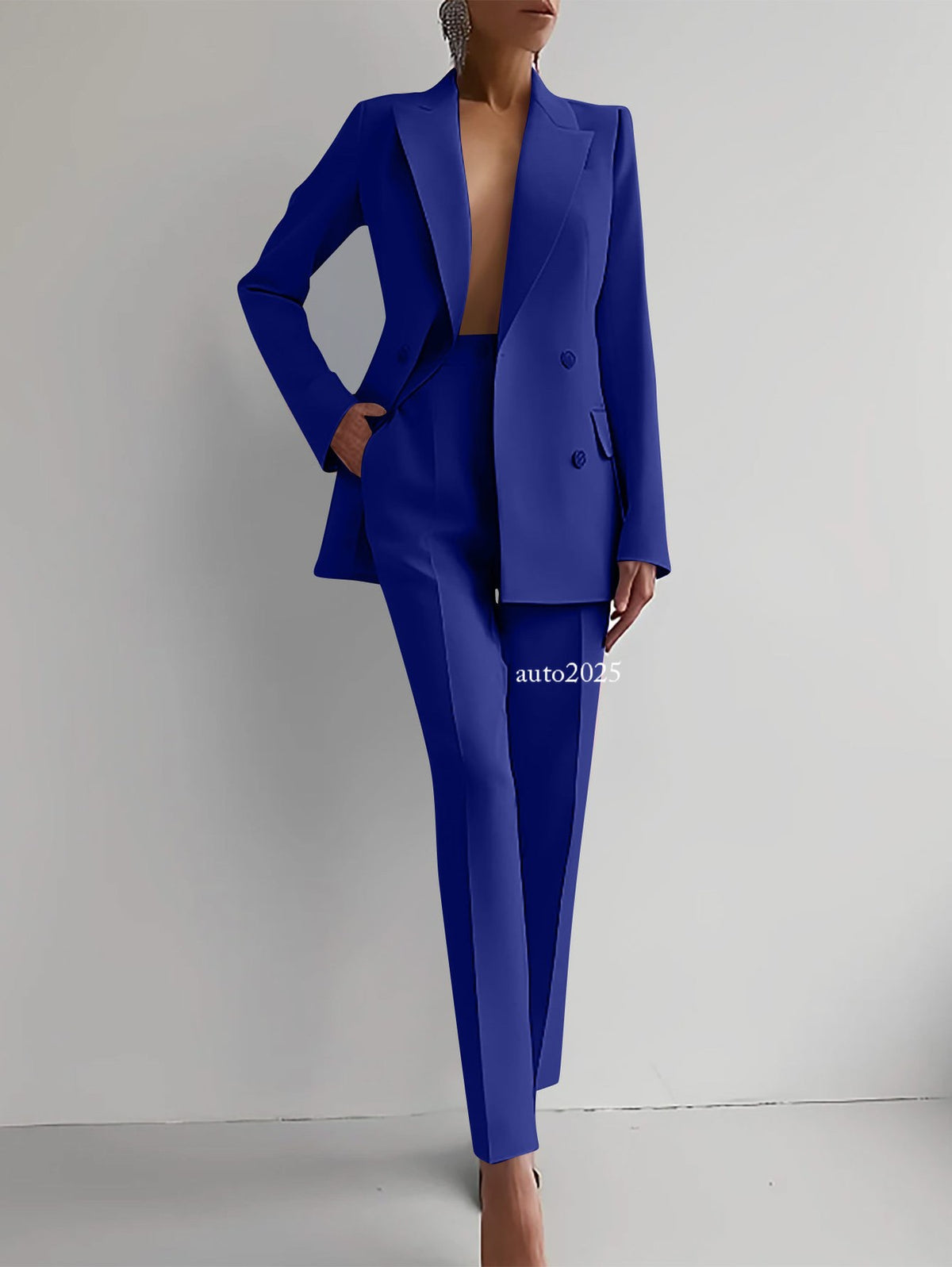 Fashion Womens Casual Professional Wear Jacket+pants 2 Pcs Suits Office Coat 10
