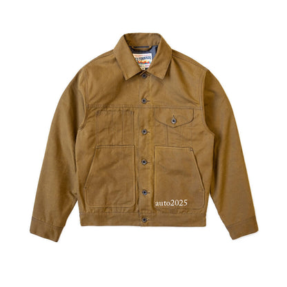 Red Tornado Short Lined Waxed Canvas Cruiser Jacket Rugged Yellowstone Outerwear 4