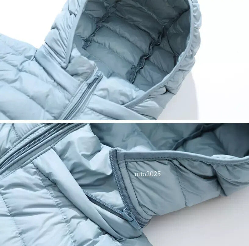 Women Winter Packable Ultralight Down Hooded Jacket Puffer Parka Coats Warm Sz 4