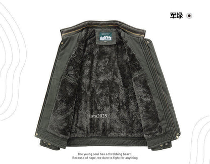 Motorcycle Men Parkas Jacket Camping Thick Heating Work Wear Casual Cotton Coats 14